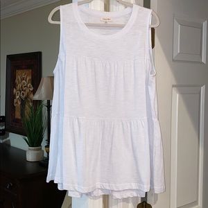 White Tiered Sleeveless Top